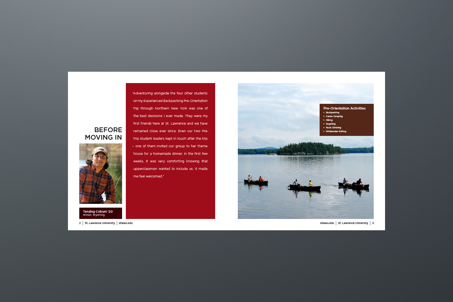 St. Lawrence University Travel Brochure